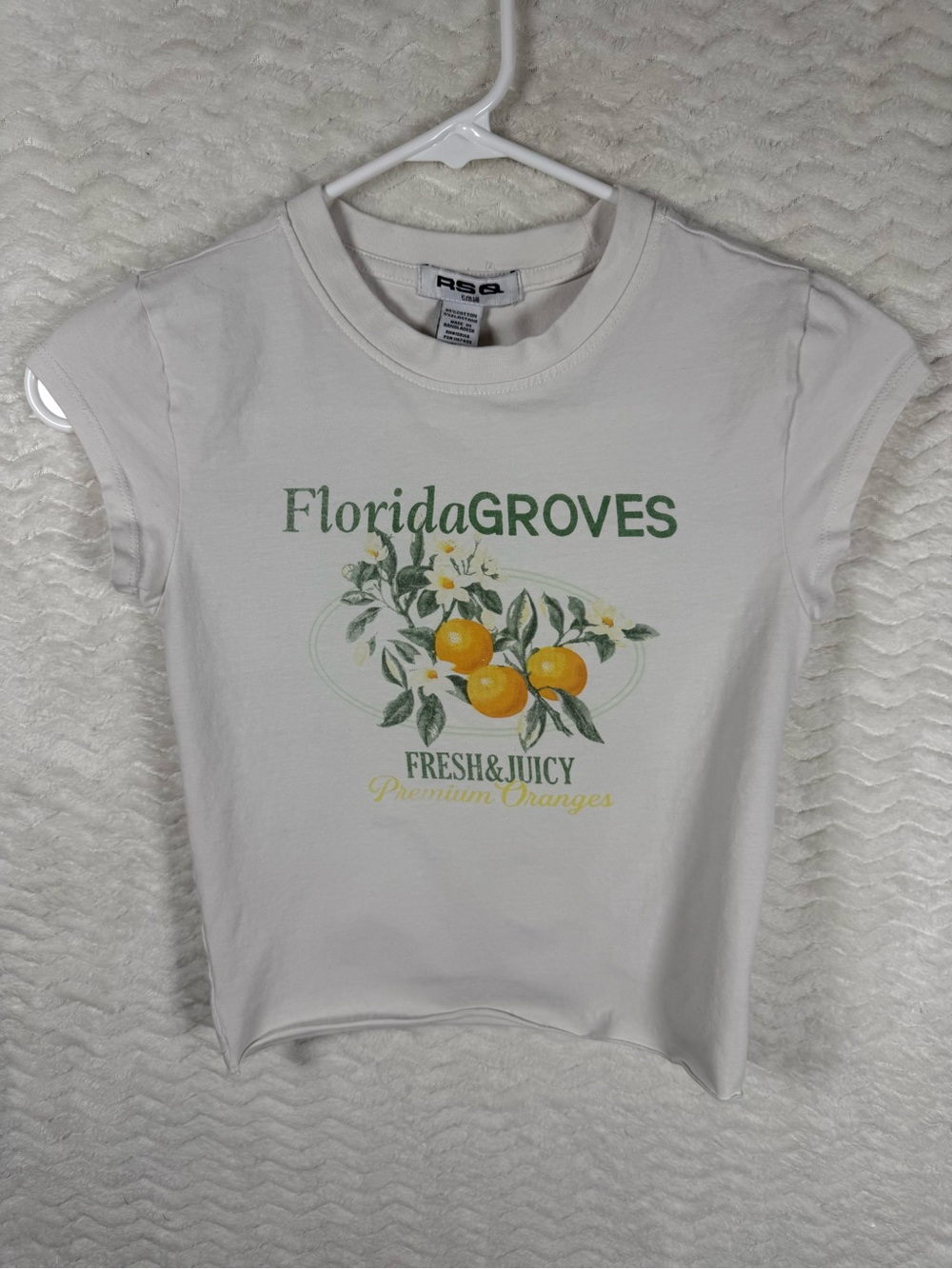 RSQ White Kids Tee with Orange & Green Citrus Graphic